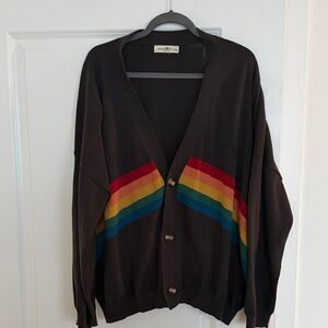 NATURAL LIFE Black Rainbow Cardigan